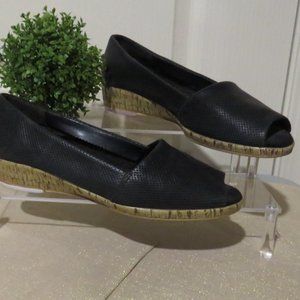 Aerosoles Black Espadrille Sz 8 1/2